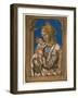 Madonna and Child under an Arch, 1508 (Woodcut, Overworked with Watercolour and Bodycolour)-Hans Burgkmair-Framed Giclee Print