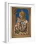 Madonna and Child under an Arch, 1508 (Woodcut, Overworked with Watercolour and Bodycolour)-Hans Burgkmair-Framed Giclee Print