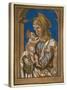 Madonna and Child under an Arch, 1508 (Woodcut, Overworked with Watercolour and Bodycolour)-Hans Burgkmair-Stretched Canvas