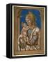 Madonna and Child under an Arch, 1508 (Woodcut, Overworked with Watercolour and Bodycolour)-Hans Burgkmair-Framed Stretched Canvas