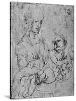 'Madonna and Child with a Cat', 1478-1480 (1945)-Leonardo Da Vinci-Stretched Canvas