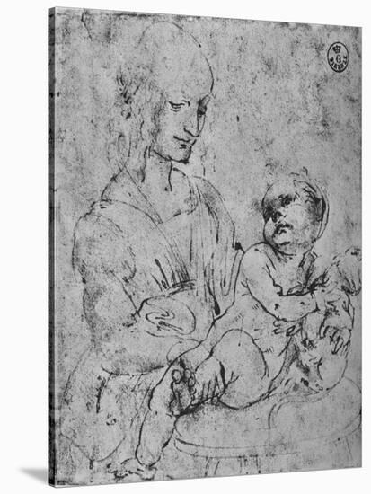 'Madonna and Child with a Cat', 1478-1480 (1945)-Leonardo Da Vinci-Stretched Canvas