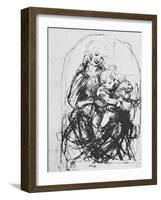 'Madonna and Child with a Cat', 1478-1481 (1945)-Leonardo Da Vinci-Framed Giclee Print