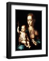 Madonna and Child with a Cross-Shaped Distaff, 1570S-Luis De morales-Framed Giclee Print