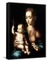 Madonna and Child with a Cross-Shaped Distaff, 1570S-Luis De morales-Framed Stretched Canvas