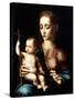 Madonna and Child with a Cross-Shaped Distaff, 1570S-Luis De morales-Stretched Canvas