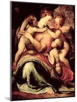 Madonna and Child with an Angel and the Infant St. John the Baptist-Francesco Salviati-Mounted Giclee Print