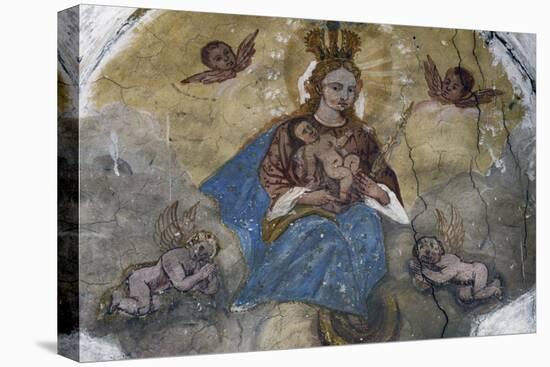 Madonna and Child with Angel, Colle Saint Lucia, Veneto, Italy-null-Stretched Canvas