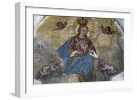 Madonna and Child with Angel, Colle Saint Lucia, Veneto, Italy-null-Framed Giclee Print