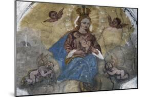 Madonna and Child with Angel, Colle Saint Lucia, Veneto, Italy-null-Mounted Giclee Print