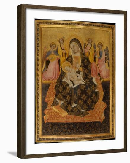 Madonna and Child with Angels, 1420-Pietro di Domenico da Montepulciano-Framed Giclee Print