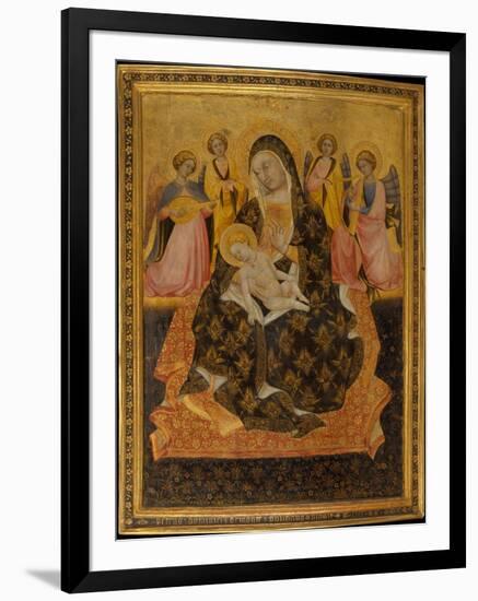 Madonna and Child with Angels, 1420-Pietro di Domenico da Montepulciano-Framed Giclee Print