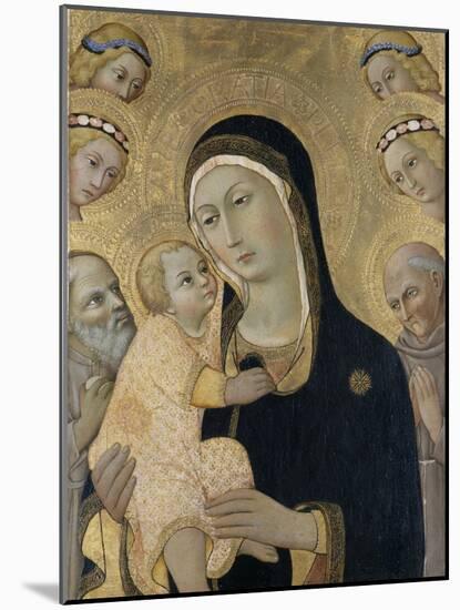 Madonna and Child with Angels and Saints, C.1450-Sano di Pietro-Mounted Giclee Print