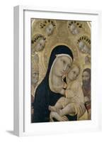 Madonna and Child with Angels and Saints, C.1450-Sano di Pietro-Framed Giclee Print