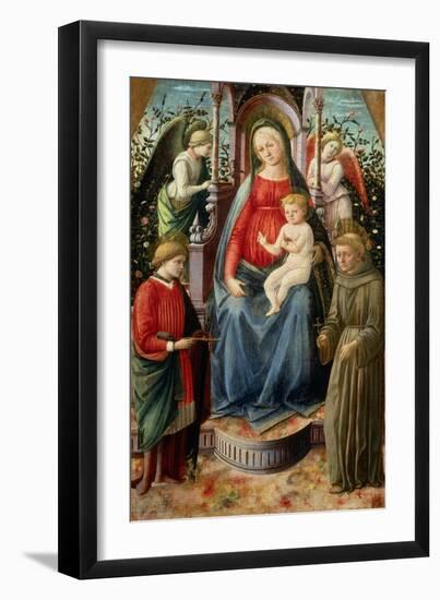 Madonna and Child with Angels and Saints-Francesco Di Stefano Pesellino-Framed Giclee Print