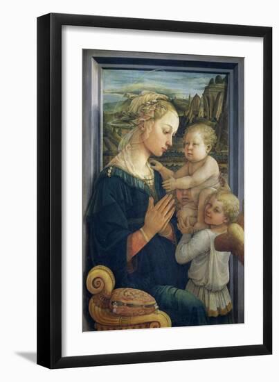 Madonna and Child with Angels, c.1455-Fra Filippo Lippi-Framed Giclee Print