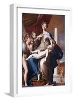 Madonna and Child with Angels (Madonna with the Long Nec), Between 1534 Und 1540-Parmigianino-Framed Giclee Print