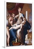 Madonna and Child with Angels (Madonna with the Long Nec), Between 1534 Und 1540-Parmigianino-Framed Giclee Print