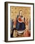 Madonna and Child with Angels, Saint Dominic and Saint Catherine of Alexandria, C.1435 (Tempera & G-Fra (c 1387-1455) Angelico-Framed Giclee Print