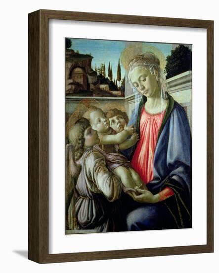 Madonna and Child with Angels-Sandro Botticelli-Framed Giclee Print