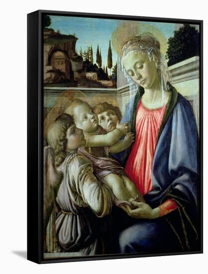 Madonna and Child with Angels-Sandro Botticelli-Framed Stretched Canvas