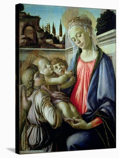 Madonna and Child with Angels-Sandro Botticelli-Stretched Canvas