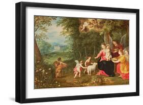 Madonna and Child with Angels-Brueghel & Balen-Framed Giclee Print