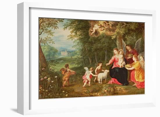 Madonna and Child with Angels-Brueghel & Balen-Framed Giclee Print