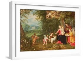 Madonna and Child with Angels-Brueghel & Balen-Framed Giclee Print