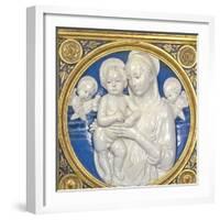 Madonna and Child with Cherubs, c.1485-Andrea Della Robbia-Framed Photographic Print