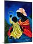 Madonna and child with crown of flowers-Patricia Brintle-Mounted Giclee Print