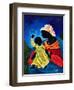 Madonna and child with crown of flowers-Patricia Brintle-Framed Giclee Print