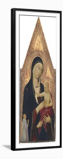 Madonna and Child with Donor, 1325-30-Lippo Memmi-Framed Giclee Print