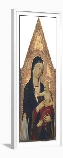 Madonna and Child with Donor, 1325-30-Lippo Memmi-Framed Giclee Print