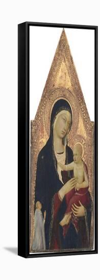 Madonna and Child with Donor, 1325-30-Lippo Memmi-Framed Stretched Canvas