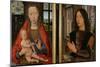 Madonna and Child with Donor, Diptych of Maarten Van Nieuwenhove, 1487-Hans Memling-Mounted Giclee Print