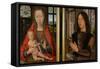 Madonna and Child with Donor, Diptych of Maarten Van Nieuwenhove, 1487-Hans Memling-Framed Stretched Canvas