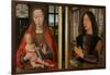 Madonna and Child with Donor, Diptych of Maarten Van Nieuwenhove, 1487-Hans Memling-Framed Giclee Print