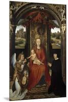Madonna and Child with Donors and an Angel by Hans Memling-null-Mounted Premium Photographic Print