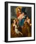 Madonna and Child with Five Saints, circa 1627-1630 (Oil on Cradled Oak Panel)-Anthony Van Dyck-Framed Giclee Print