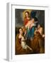 Madonna and Child with Five Saints, circa 1627-1630 (Oil on Cradled Oak Panel)-Anthony Van Dyck-Framed Giclee Print