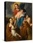 Madonna and Child with Five Saints, circa 1627-1630 (Oil on Cradled Oak Panel)-Anthony Van Dyck-Stretched Canvas