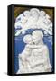 Madonna and Child with God the Father and Cherubim, 1480-90-Andrea Della Robbia-Framed Stretched Canvas