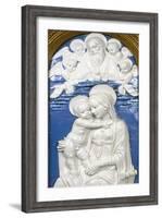 Madonna and Child with God the Father and Cherubim, 1480-90-Andrea Della Robbia-Framed Giclee Print