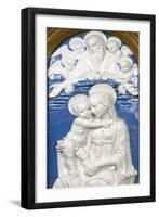 Madonna and Child with God the Father and Cherubim, 1480-90-Andrea Della Robbia-Framed Giclee Print