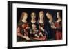 Madonna and Child with Mary Magdalen, Saint Catherine and Two Saints, 1504-Alvise Vivarini-Framed Giclee Print