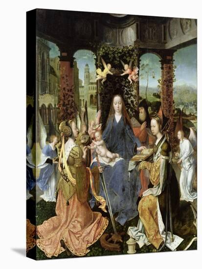 Madonna and Child with Mary Magdalene and St. Catherine-Jan Gossaert-Stretched Canvas