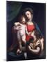 Madonna and Child with Mary Magdalene-Luca Cambiaso-Mounted Giclee Print