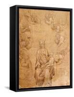 Madonna and Child with Prophets-Michelino Da Besozzo-Framed Stretched Canvas