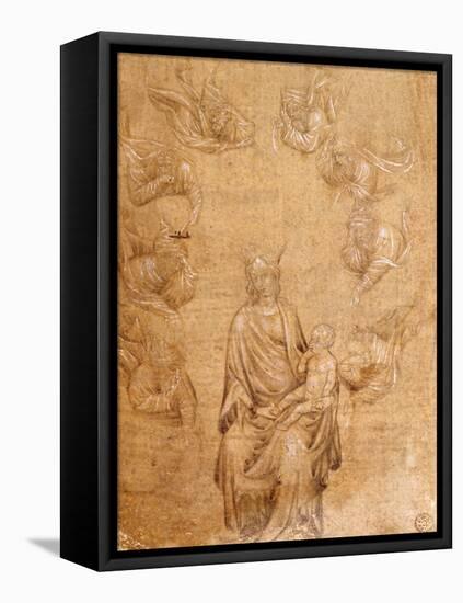 Madonna and Child with Prophets-Michelino Da Besozzo-Framed Stretched Canvas